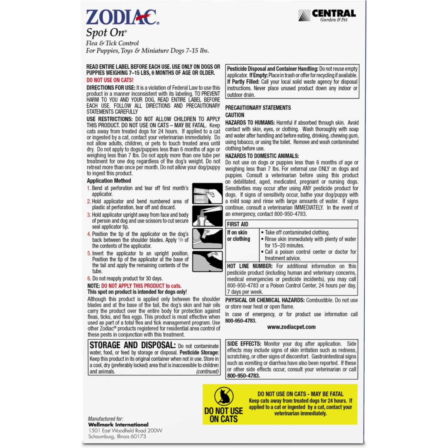 Zodiac Flea & Tick Spot Treatment For Dogs, 7-15 Lbs 2 Zodiac Flea & Tick Spot Treatment For Dogs, 7-15 Lbs - Image 2