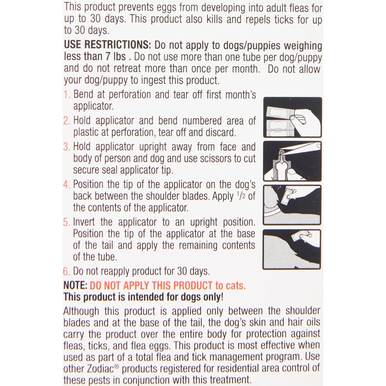 Zodiac Flea & Tick Spot Treatment For Dogs, 7-15 Lbs 3 Zodiac Flea & Tick Spot Treatment For Dogs, 7-15 Lbs - Image 3