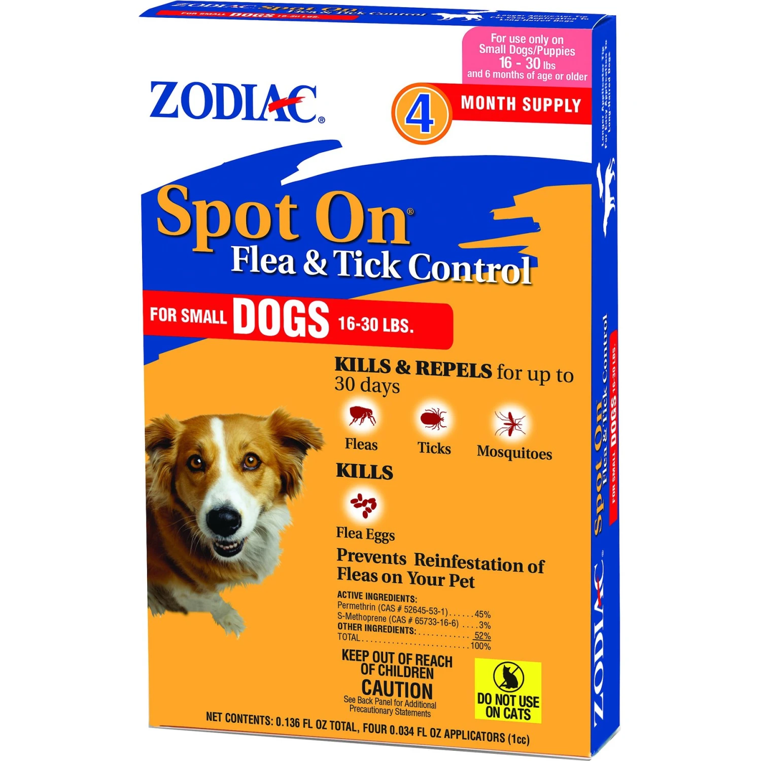 Zodiac Flea & Tick Spot Treatment For Dogs, 16-30 Lbs 1 Zodiac Flea & Tick Spot Treatment For Dogs, 16-30 Lbs