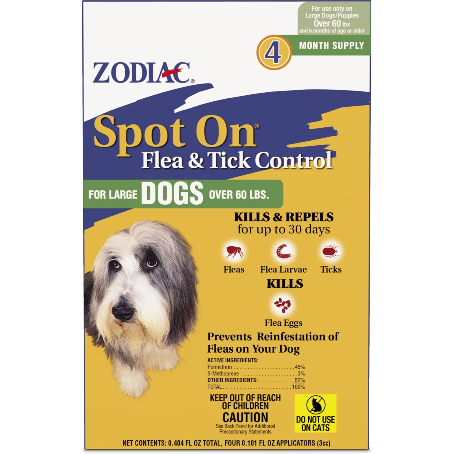 Zodiac Flea & Tick Spot Treatment For Dogs, Over 60 Lbs 1 Zodiac Flea & Tick Spot Treatment For Dogs, Over 60 Lbs