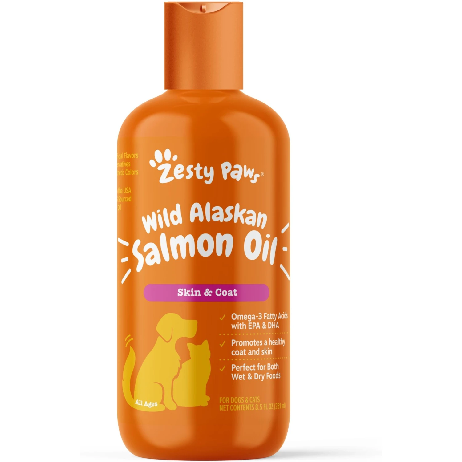 Zesty Paws Wild Alaskan Salmon Oil Liquid Skin & Coat Supplement For Dogs & Cats 1 Zesty Paws Wild Alaskan Salmon Oil Liquid Skin & Coat Supplement For Dogs & Cats