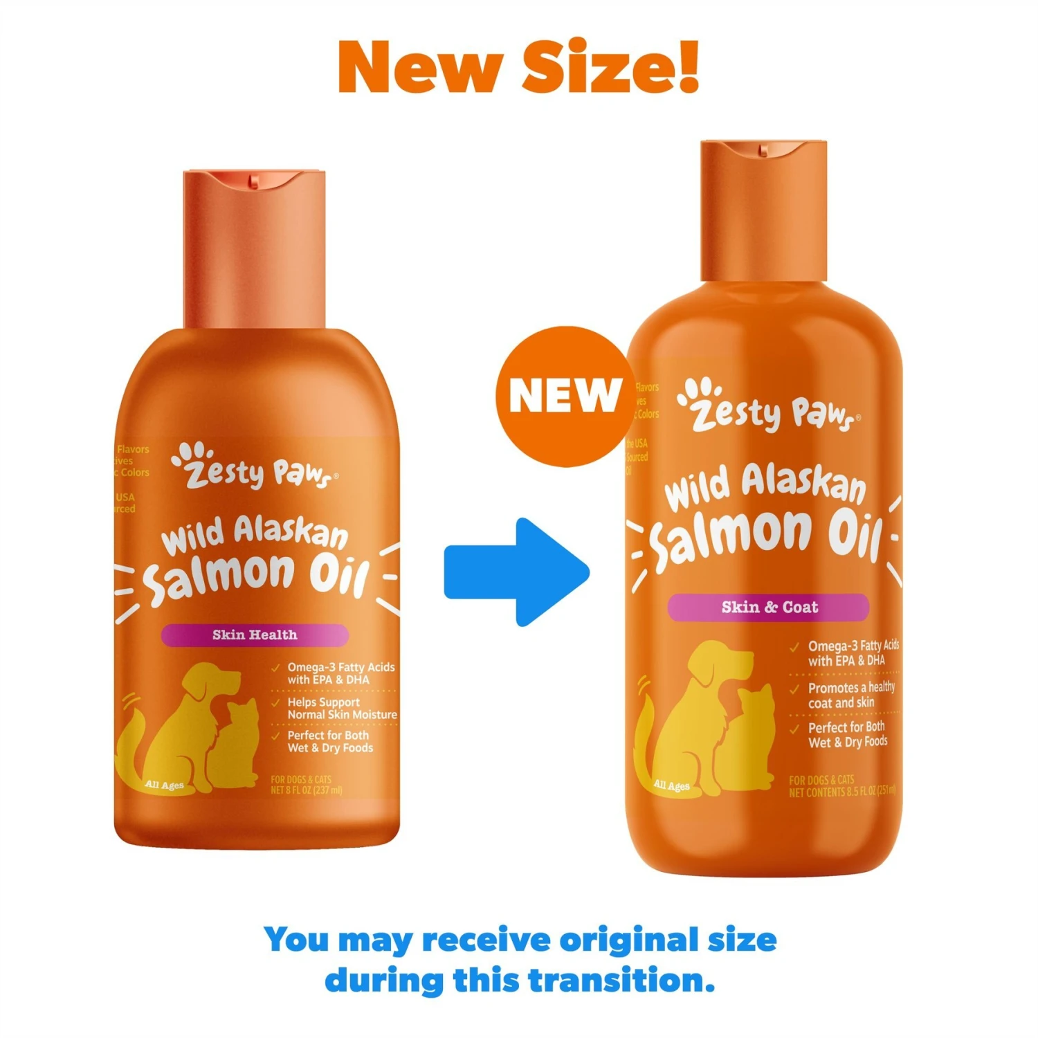 Zesty Paws Wild Alaskan Salmon Oil Liquid Skin & Coat Supplement For Dogs & Cats 2 Zesty Paws Wild Alaskan Salmon Oil Liquid Skin & Coat Supplement For Dogs & Cats - Image 2