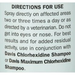Davis Chlorhexidine Dog & Cat Spray, 8-oz Bottle -Pet Wellness 125745 PT5. AC SS1800 V1543943311
