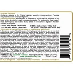 Nature's Farmacy Dogzymes Probiotic Max Dog Supplement -Pet Wellness 126416 PT8. AC SS1800 V1569253025