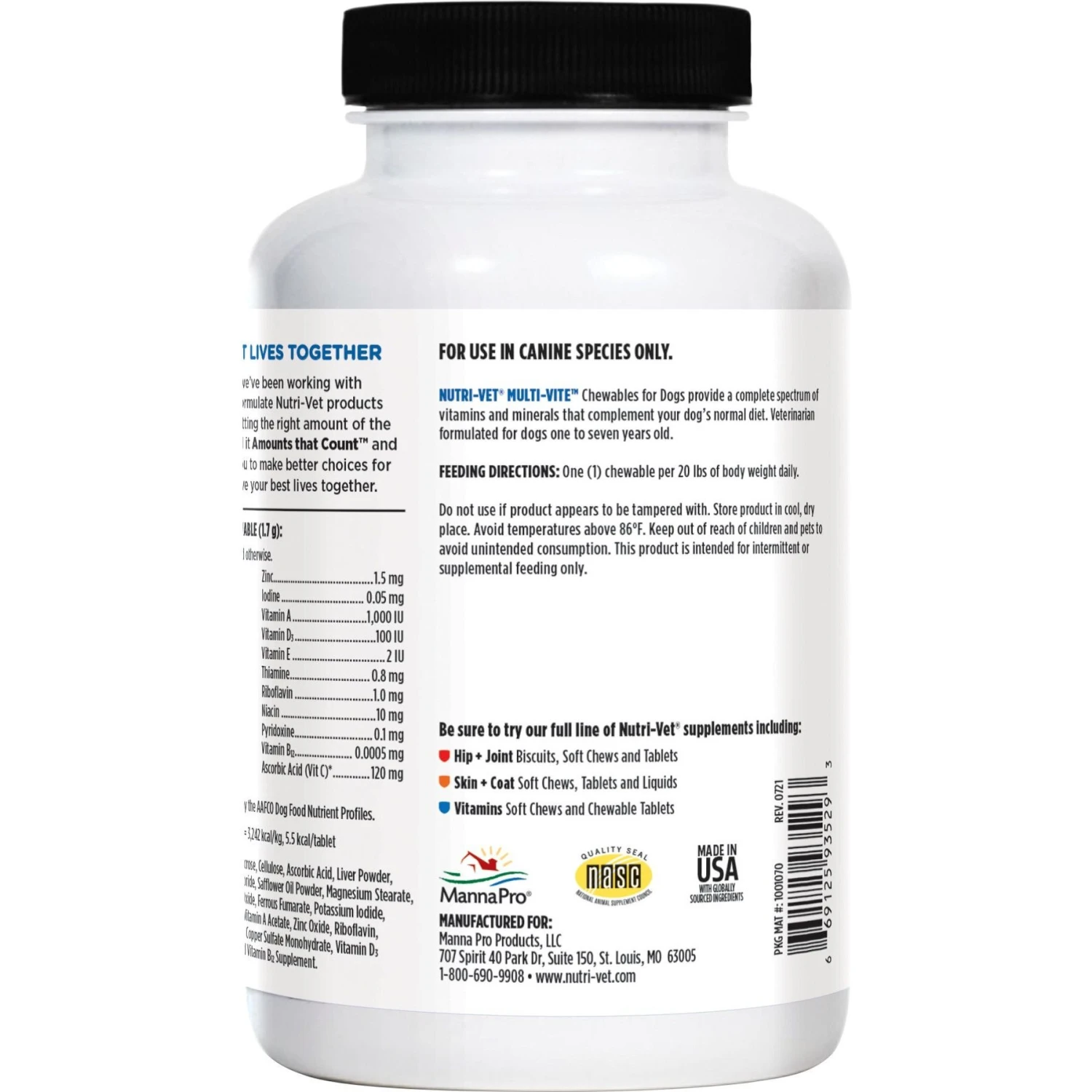 Nutri-Vet Multi-Vite Chewable Tablets Multivitamin For Dogs 2 Nutri-Vet Multi-Vite Chewable Tablets Multivitamin For Dogs - Image 2