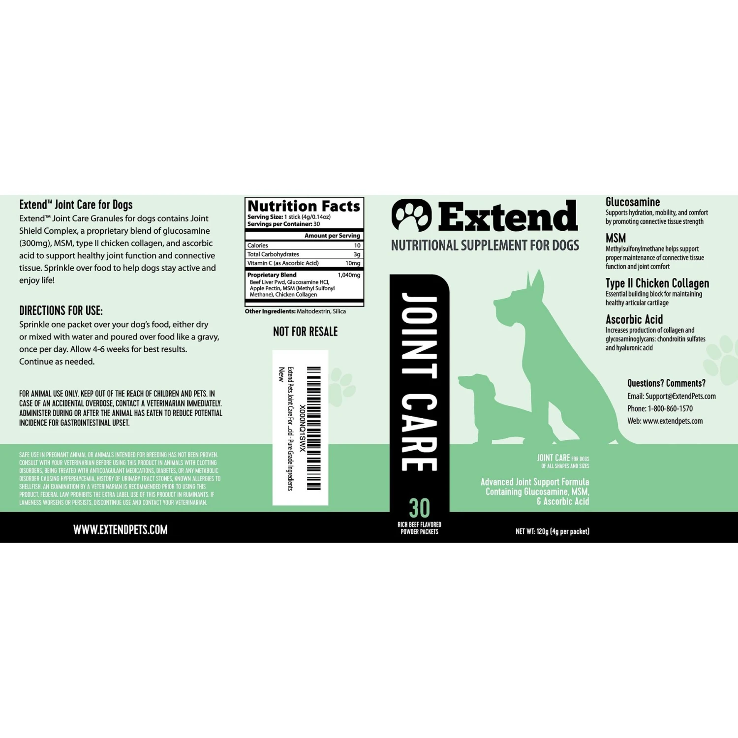 Extend Joint Care Nutritional Dog Supplements, 30 Count 2 Extend Joint Care Nutritional Dog Supplements, 30 Count - Image 2