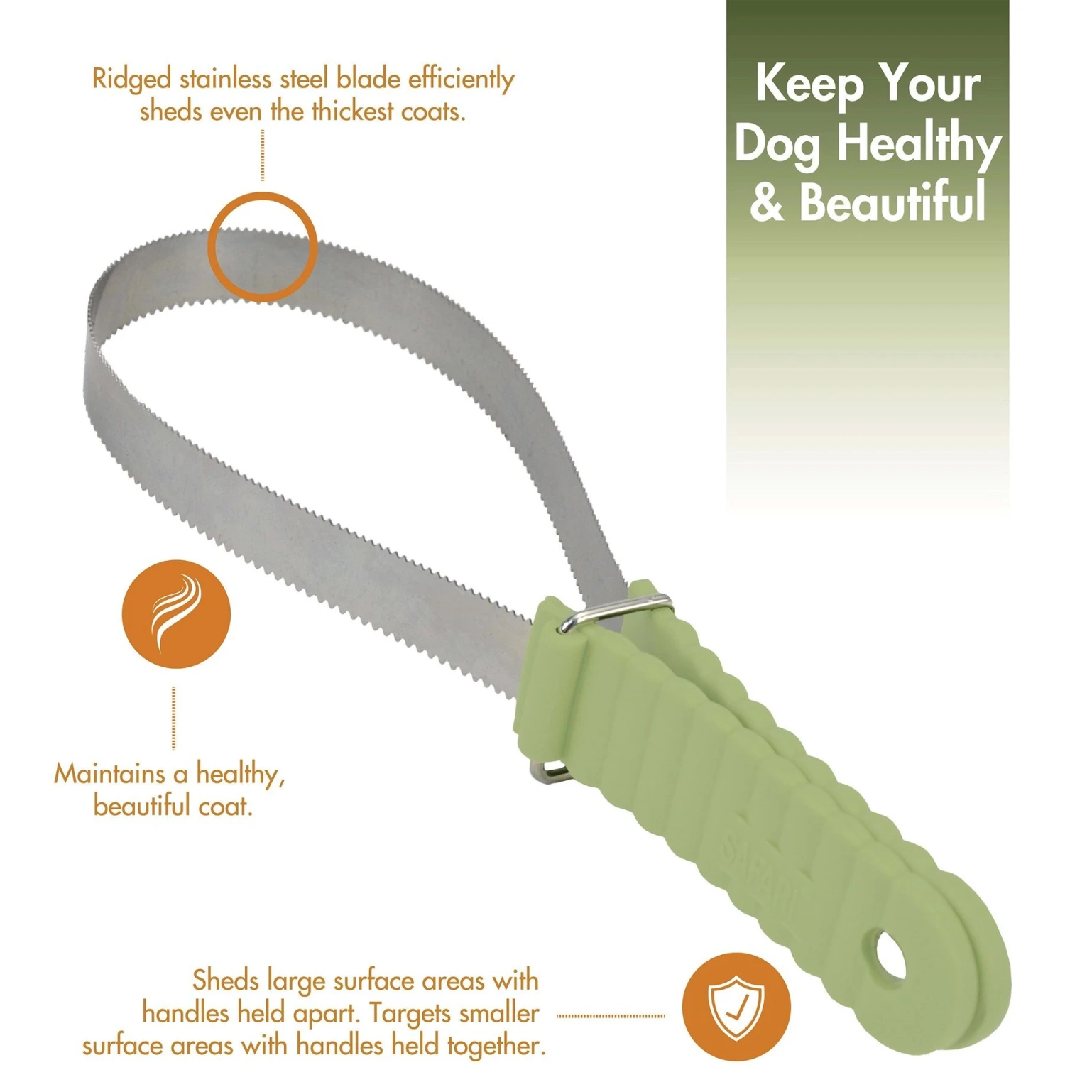 Safari Dual-Sided Shedding Blade Dog Grooming Tool 2 Safari Dual-Sided Shedding Blade Dog Grooming Tool - Image 2