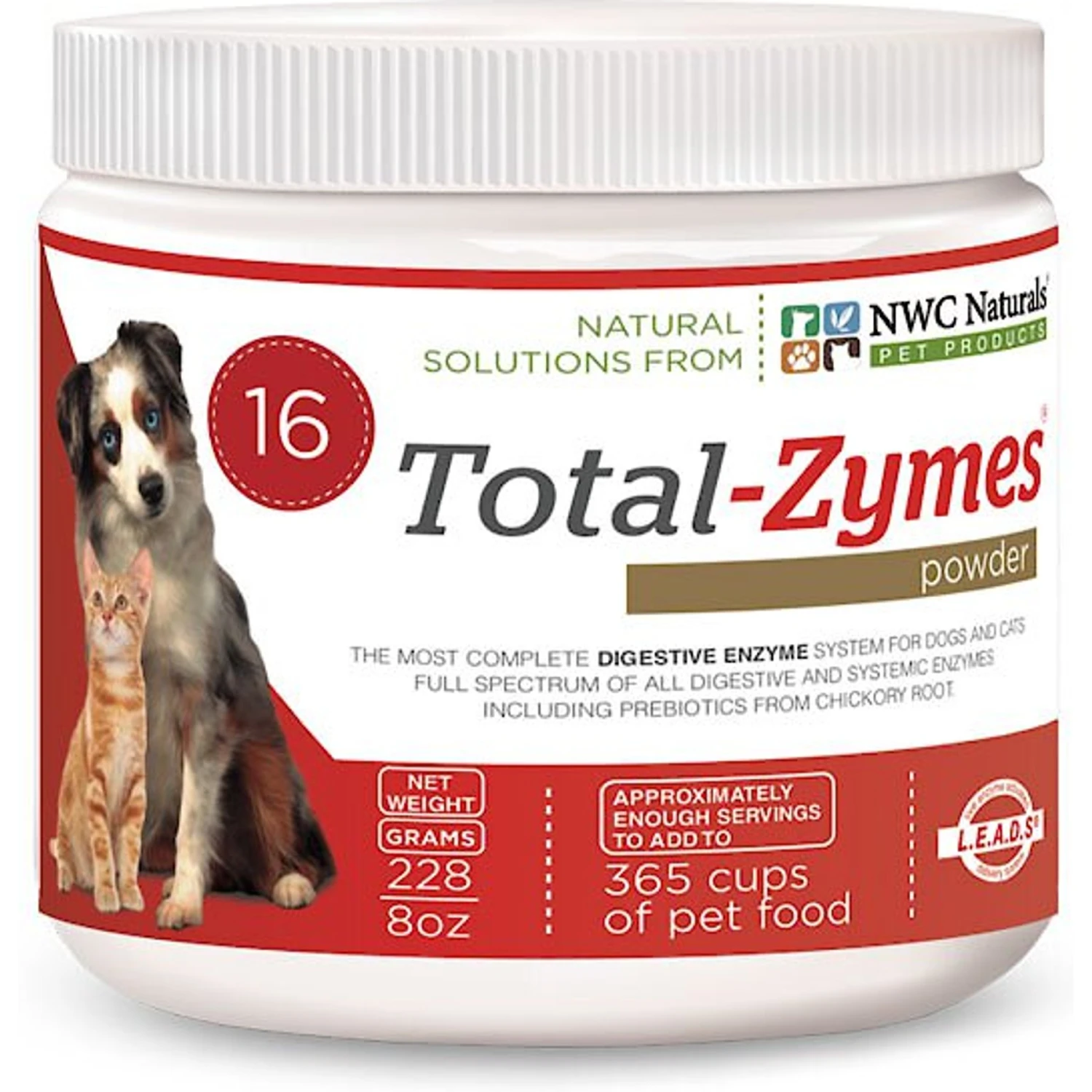 NWC Naturals Total-Zymes Digestive Enzymes Dog & Cat Powder Supplement 1 NWC Naturals Total-Zymes Digestive Enzymes Dog & Cat Powder Supplement