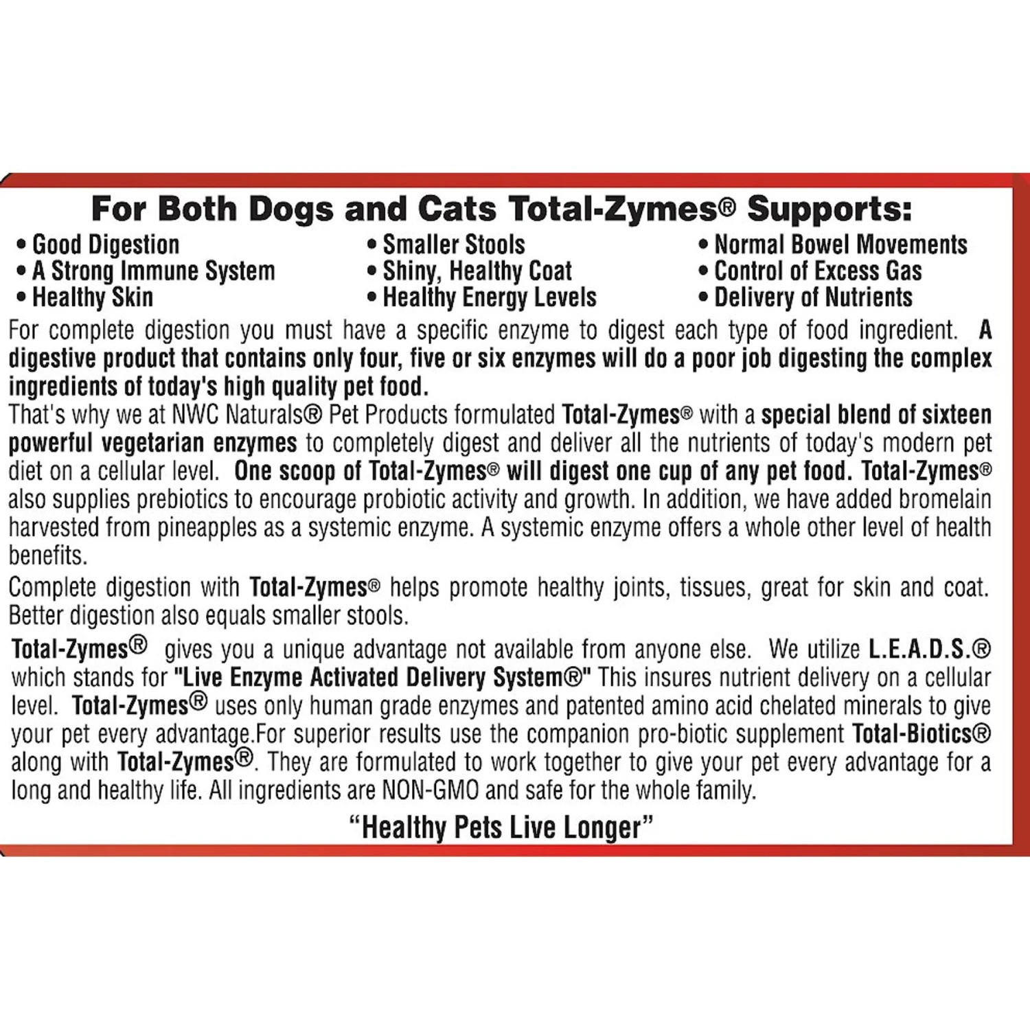 NWC Naturals Total-Zymes Digestive Enzymes Dog & Cat Powder Supplement 3 NWC Naturals Total-Zymes Digestive Enzymes Dog & Cat Powder Supplement - Image 3