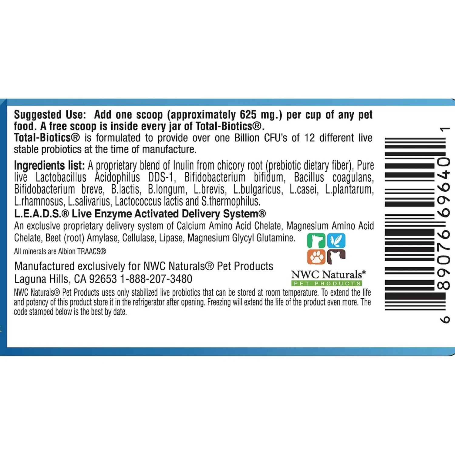 NWC Naturals Total-Digestion Digestive Enzymes & Probiotics Dog & Cat Powder Supplement Twin Pack 4 NWC Naturals Total-Digestion Digestive Enzymes & Probiotics Dog & Cat Powder Supplement Twin Pack - Image 4