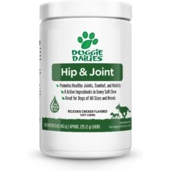 Doggie Dailies Advanced Hip & Joint Chicken Flavored Soft Chew Joint Supplement For Dogs