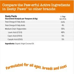 Zesty Paws Coconut Oil Skin & Coat Digestive Liquid Topper Supplement For Dogs 13 Zesty Paws Coconut Oil Skin & Coat Digestive Liquid Topper Supplement For Dogs -Pet Wellness 129739 PT4. AC SS1800 V1696441988