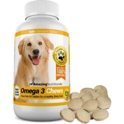 Amazing Nutritionals Omega 3 Chews Pure Fish Oil Daily Dog Supplement 11 Amazing Nutritionals Omega 3 Chews Pure Fish Oil Daily Dog Supplement -Pet Wellness 130142 PT3. AC SS1800 V1499091386