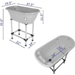 Flying Pig Grooming Dog Bath Tub -Pet Wellness 131226 PT6. AC SS1800 V1499099779