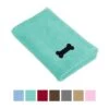 Bone Dry Embroidered Bone Microfiber Dog Bath Towel