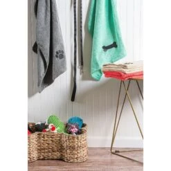 Bone Dry Embroidered Bone Microfiber Dog Bath Towel -Pet Wellness 131471 PT2. AC SS1800 V1500901831