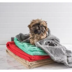 Bone Dry Embroidered Bone Microfiber Dog Bath Towel -Pet Wellness 131471 PT3. AC SS1800 V1500901860