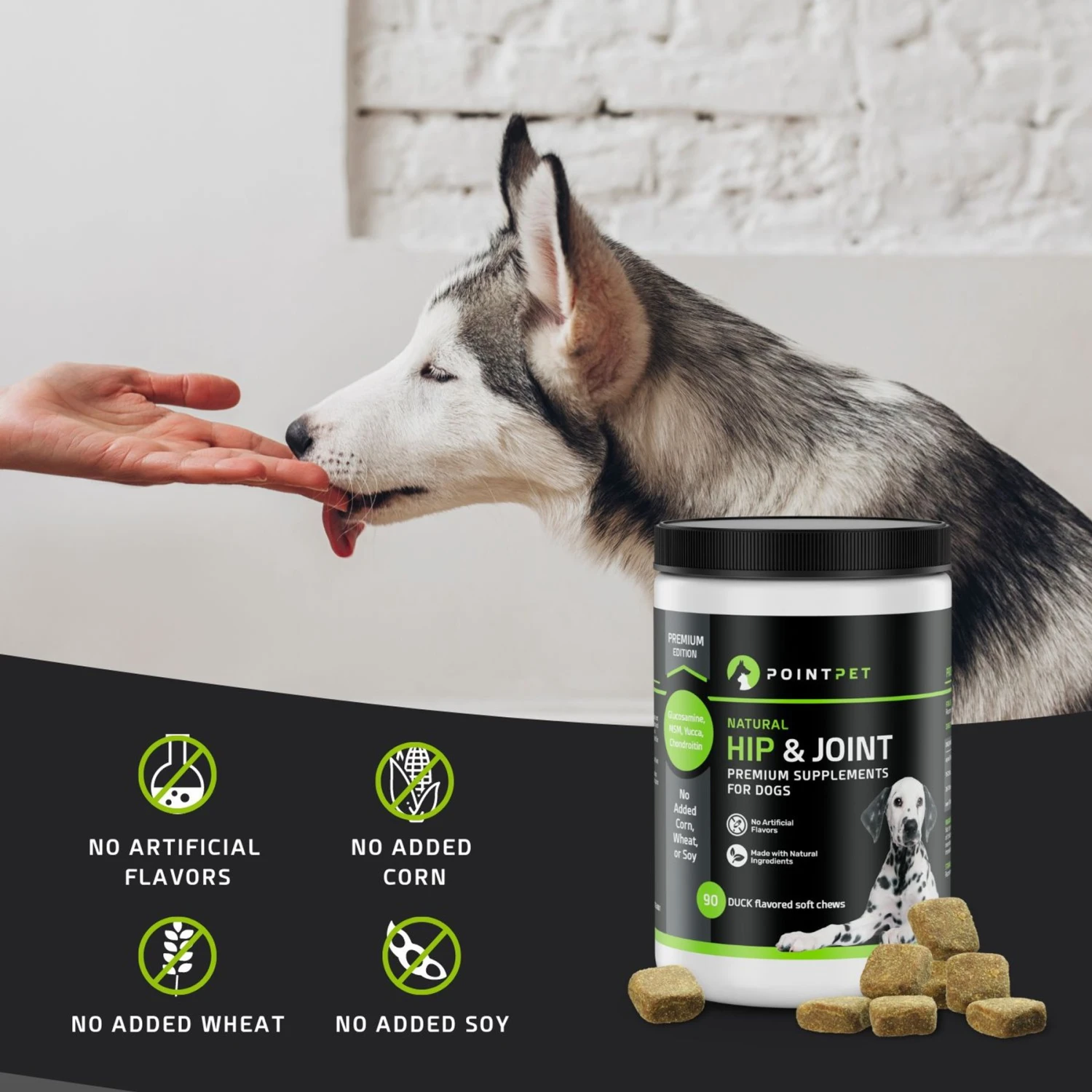 PointPet Glucosamine Chondroitin Hip & Joint Dog Supplement 3 PointPet Glucosamine Chondroitin Hip & Joint Dog Supplement - Image 3