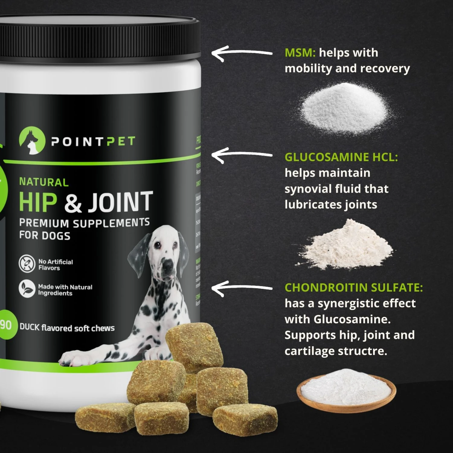 PointPet Glucosamine Chondroitin Hip & Joint Dog Supplement 5 PointPet Glucosamine Chondroitin Hip & Joint Dog Supplement - Image 5