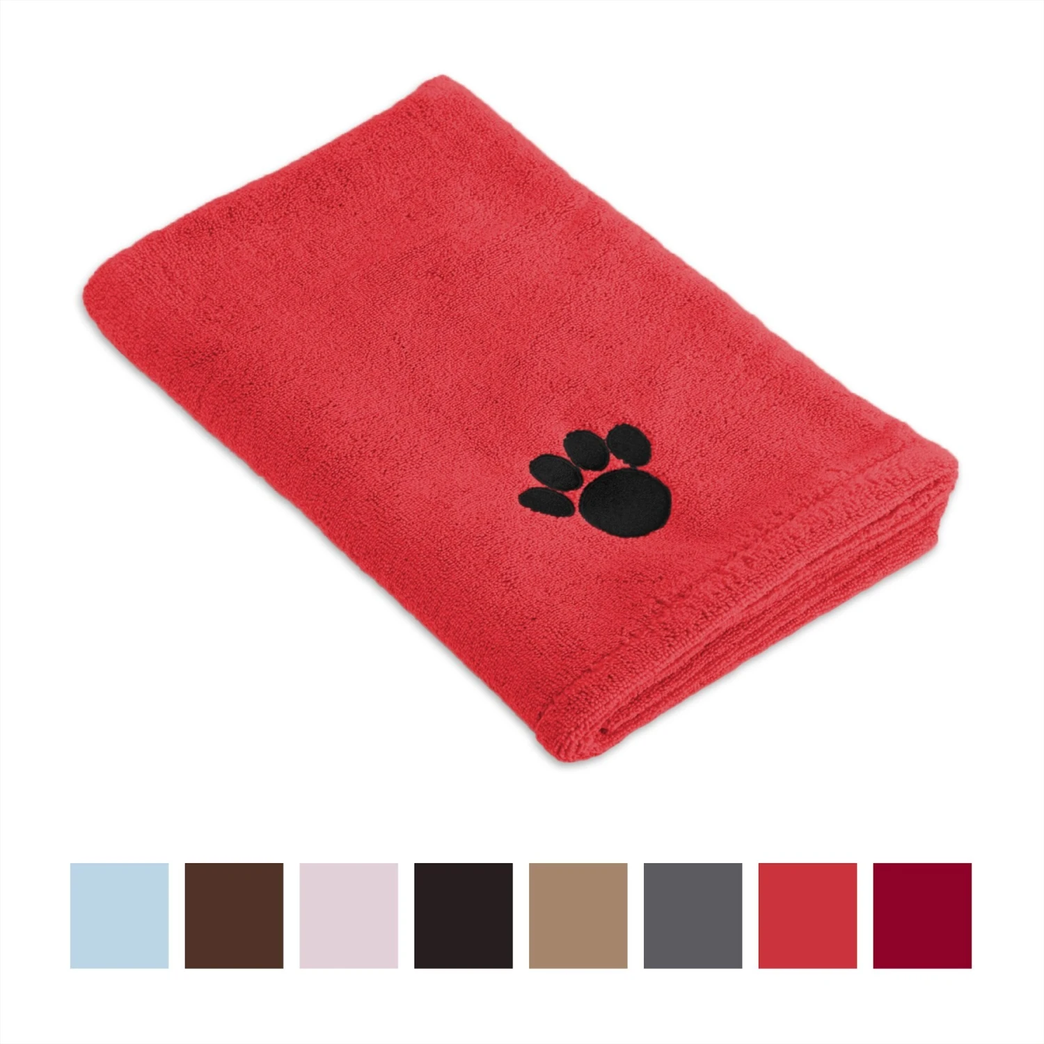 Bone Dry Embroidered Paw Print Microfiber Bath Towel 1 Bone Dry Embroidered Paw Print Microfiber Bath Towel