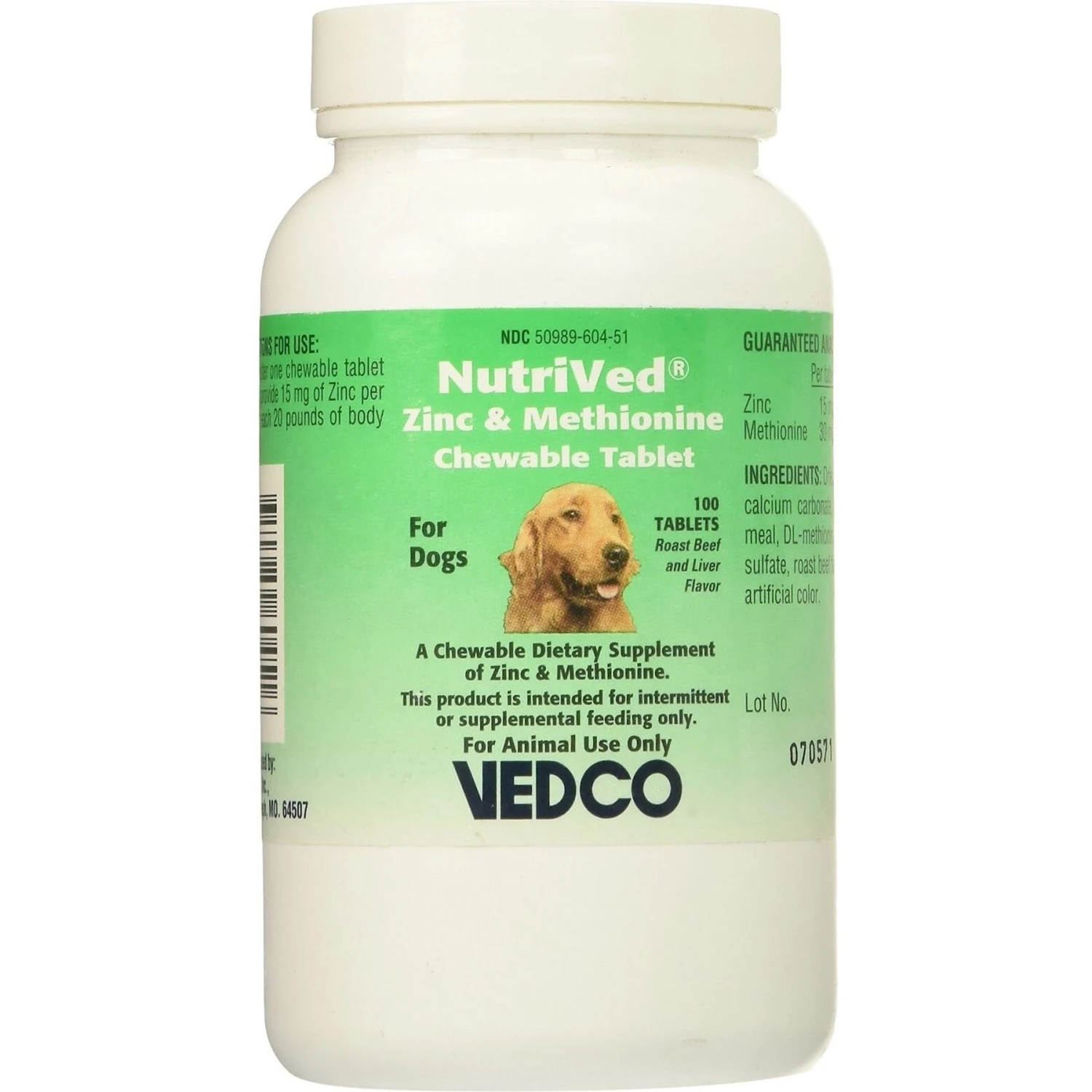 VEDCO NutriVed Zinpro Dietary Chewable Dog Supplement 1 VEDCO NutriVed Zinpro Dietary Chewable Dog Supplement