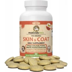 Makondo Pets Skin & Coat Dog & Cat Supplement, 60 Count