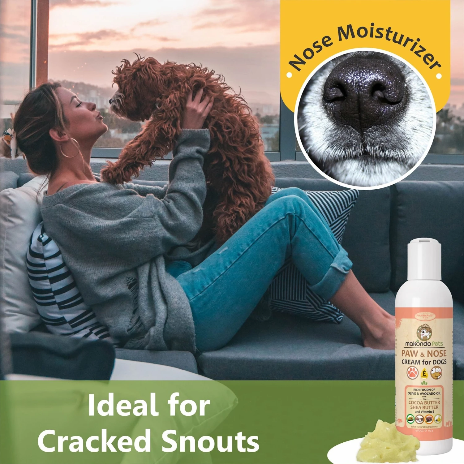 Makondo Pets Paw & Nose Dog Cream, 4-oz Bottle 5 Makondo Pets Paw & Nose Dog Cream, 4-oz Bottle - Image 5