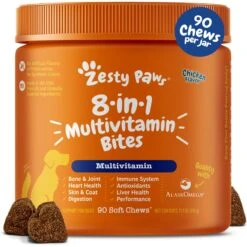 Zesty Paws Multivitamin 8-in-1 Bites Chicken Flavored Soft Chews Supplement For Dogs