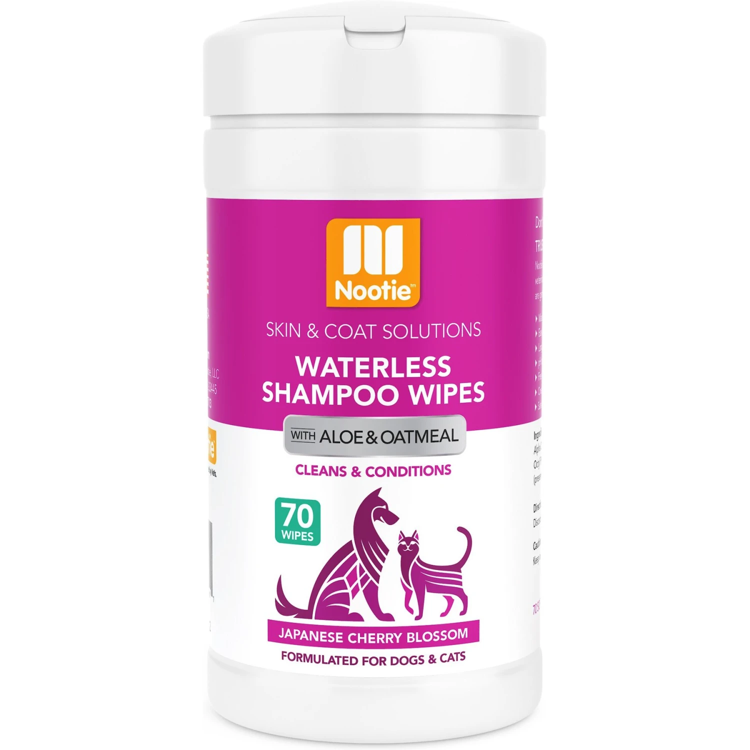 Nootie Japanese Cherry Blossom Dog & Cat Waterless Shampoo Wipes 1 Nootie Japanese Cherry Blossom Dog & Cat Waterless Shampoo Wipes