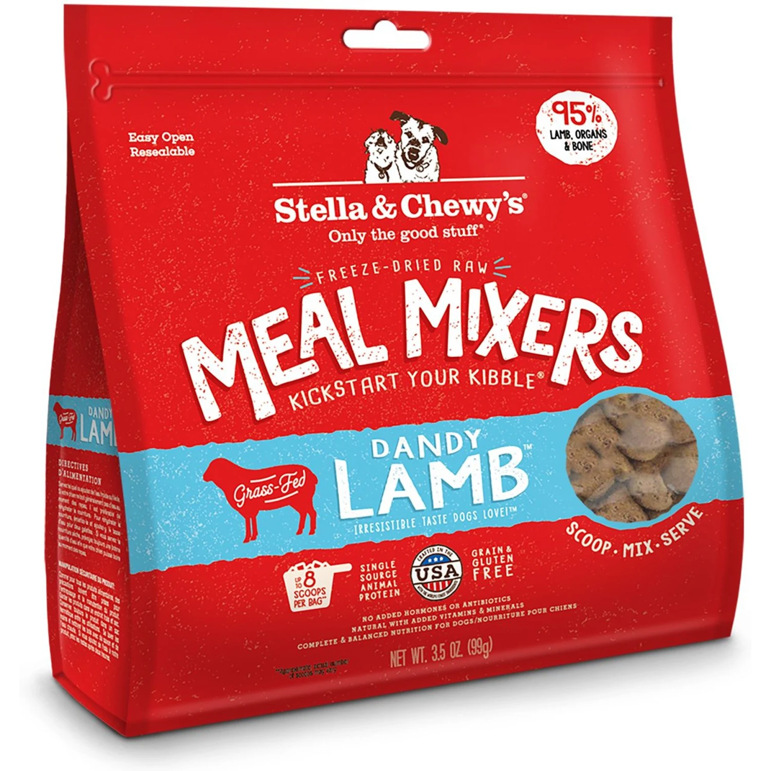 Stella & Chewy's Dandy Lamb Meal Mixers Freeze-Dried Raw Dog Food Topper 1 Stella & Chewy's Dandy Lamb Meal Mixers Freeze-Dried Raw Dog Food Topper