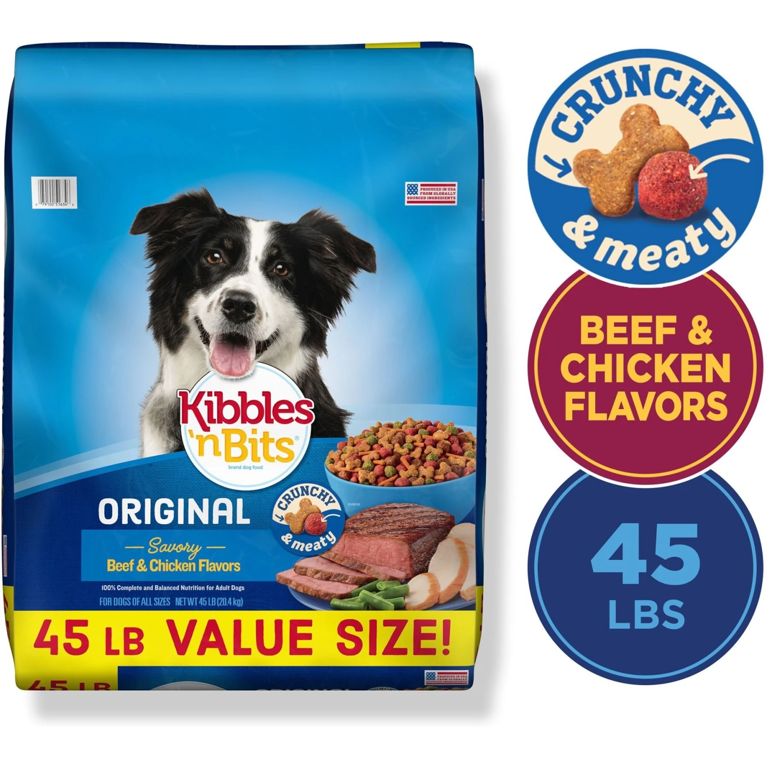 Kibbles 'n Bits Original Savory Beef & Chicken Flavors Dry Dog Food 2 Kibbles 'n Bits Original Savory Beef & Chicken Flavors Dry Dog Food - Image 2