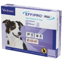 Virbac EFFIPRO Flea & Tick Spot Treatment For Dogs, 23-44.9 Lbs