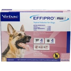 Virbac EFFIPRO Flea & Tick Spot Treatment For Dogs, 45-88.9 Lbs