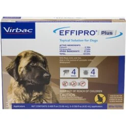 Virbac EFFIPRO Flea & Tick Spot Treatment For Dogs, 89-132 Lbs