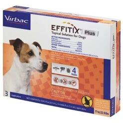 Virbac EFFITIX Flea & Tick Spot Treatment For Dogs, 11-22.9 Lbs