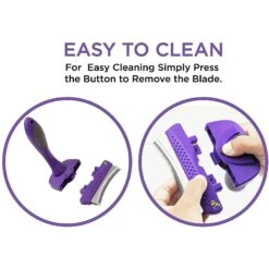 Hertzko Self-Cleaning Dog & Cat Deshedding Tool -Pet Wellness 136270 PT2. AC SS1800 V1503612703