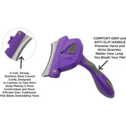 Hertzko Self-Cleaning Dog & Cat Deshedding Tool -Pet Wellness 136270 PT3. AC SS1800 V1503612704