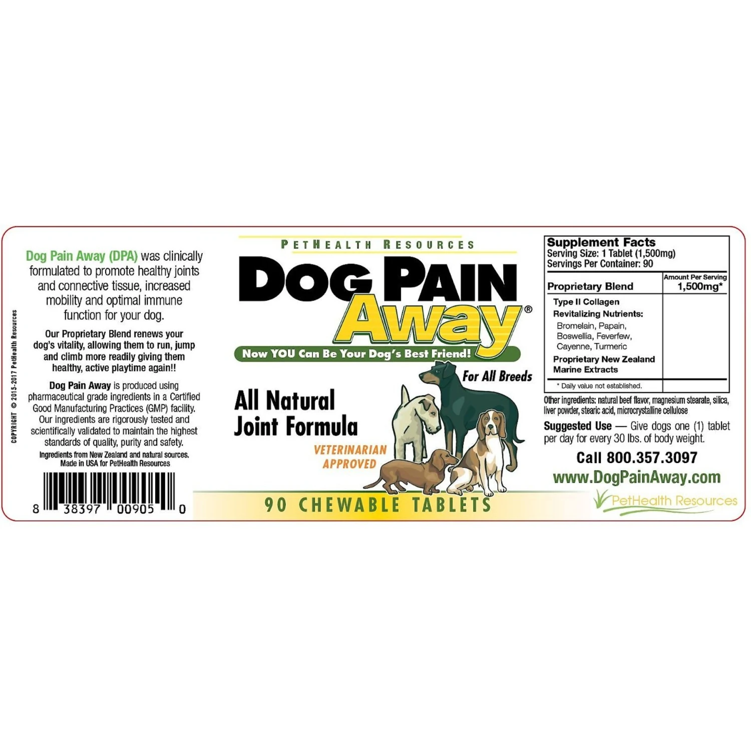 Dog Pain Away All Natural Joint Supplement 2 Dog Pain Away All Natural Joint Supplement - Image 2