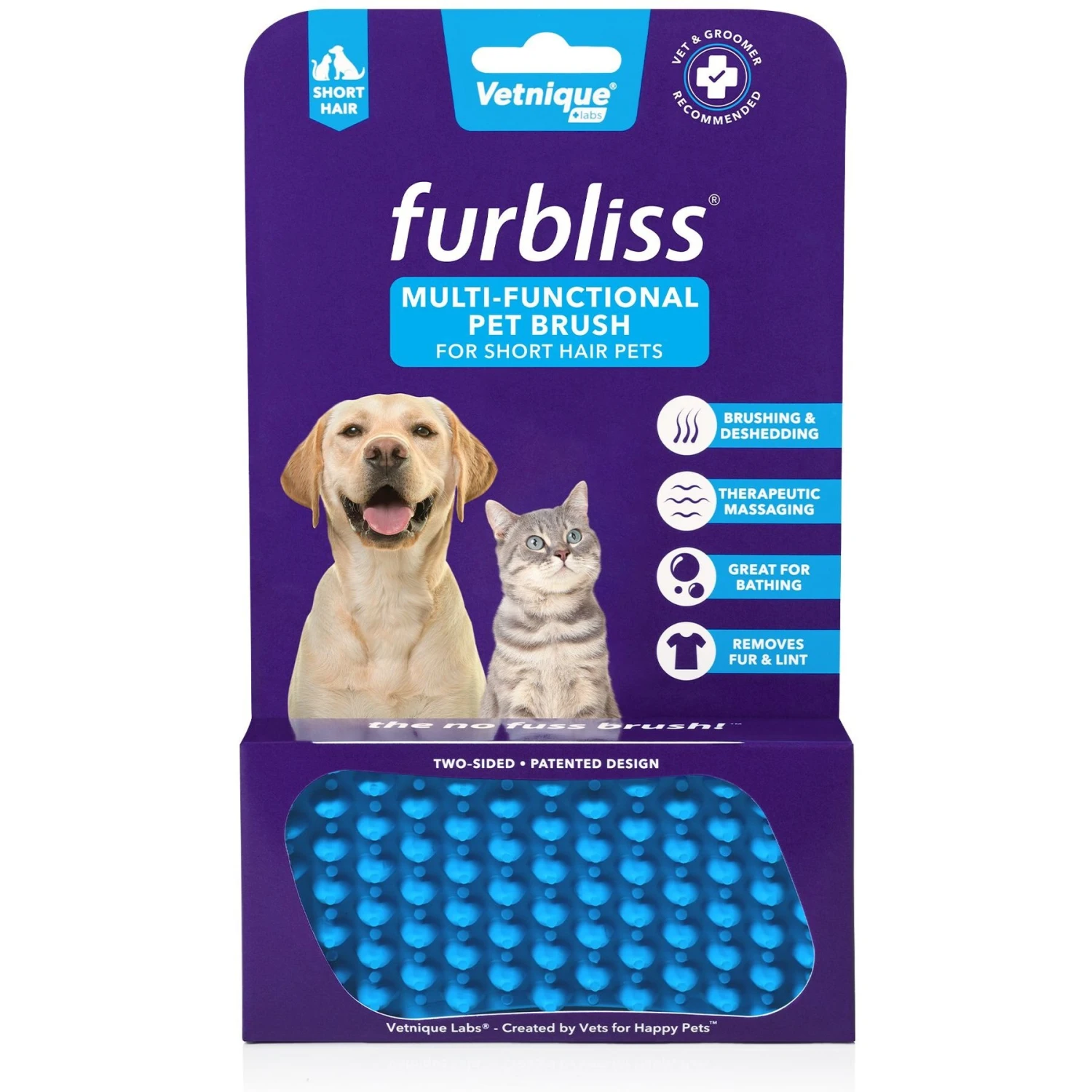 Vetnique Labs Furbliss Pet Brush For Short Hair Grooming, Deshedding, Massaging & Bathing Dog & Cat Brush 2 Vetnique Labs Furbliss Pet Brush For Short Hair Grooming, Deshedding, Massaging & Bathing Dog & Cat Brush - Image 2