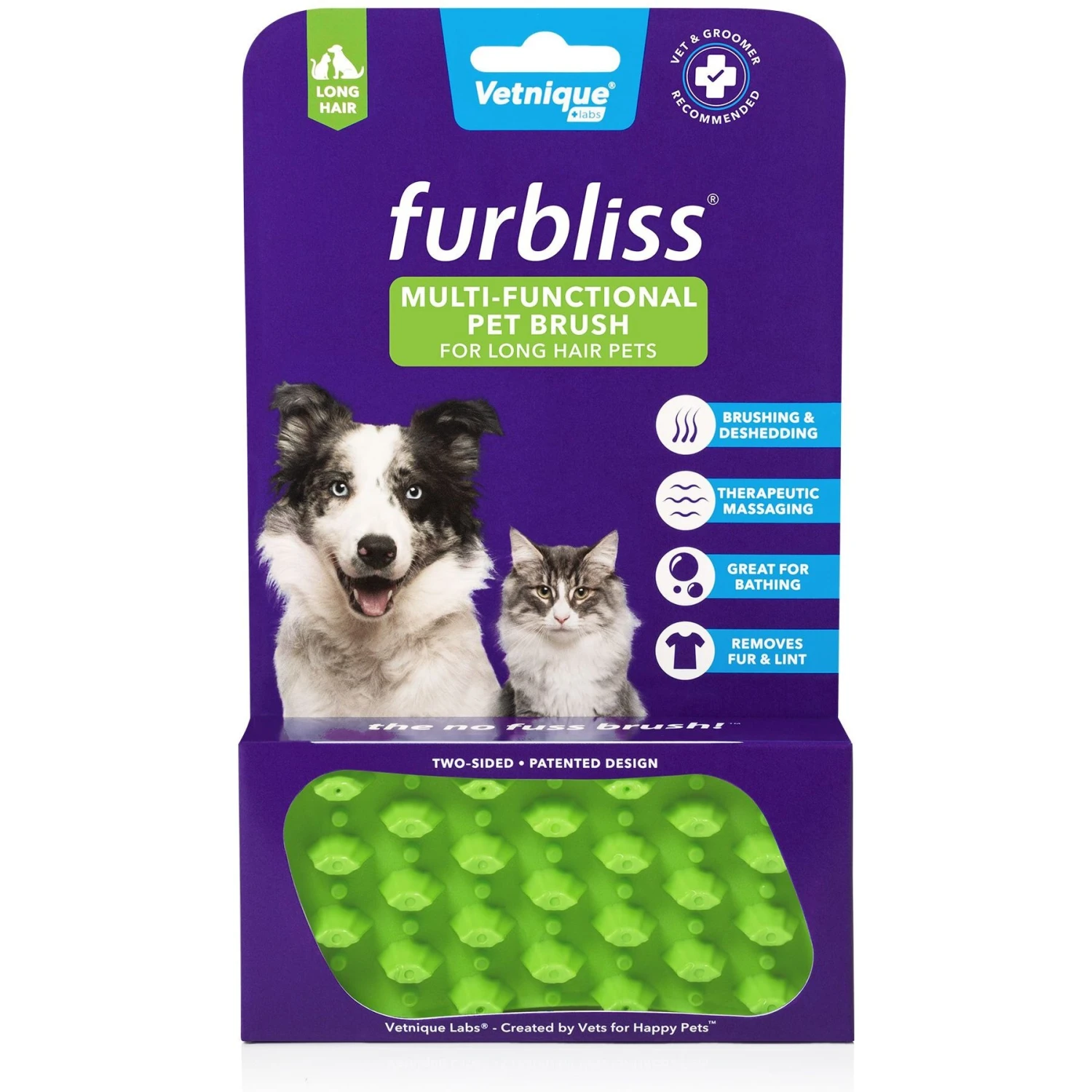 Vetnique Labs Furbliss Pet Brush For Long Hair Grooming, Deshedding, Massaging & Bathing Dog & Cat Brush 2 Vetnique Labs Furbliss Pet Brush For Long Hair Grooming, Deshedding, Massaging & Bathing Dog & Cat Brush - Image 2