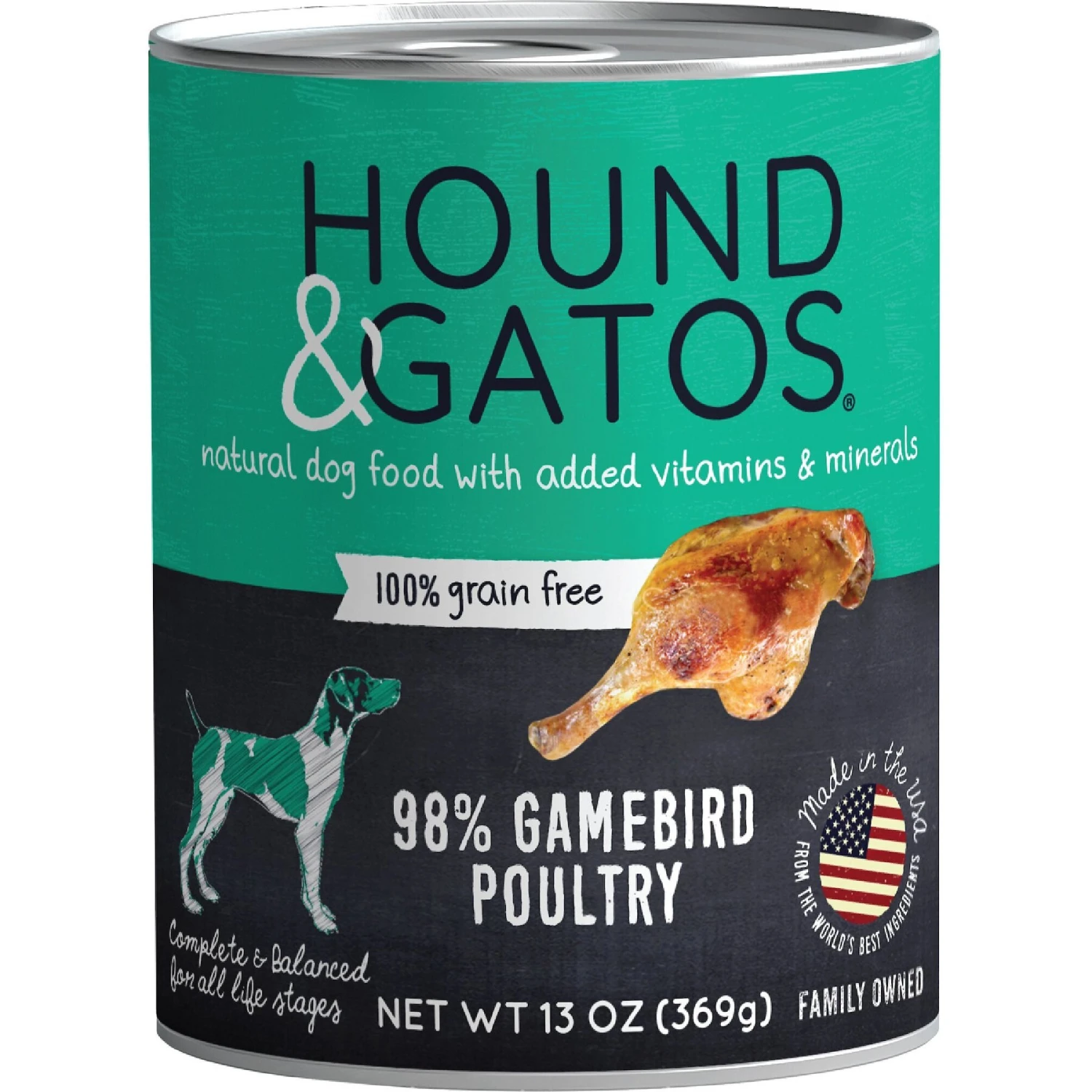 Hound & Gatos 98% Gamebird Poultry Grain-Free Dog Food 1 Hound & Gatos 98% Gamebird Poultry Grain-Free Dog Food
