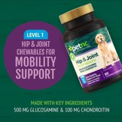 PetNC Natural Care Hip & Joint Daily Health Level 1 Chewable Tablet Dog Supplement -Pet Wellness 138389 PT5. AC SS1800 V1614635510