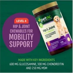 PetNC Natural Care Hip & Joint Daily Health Level 4 Liver Flavor Chewable Tablet Dog Supplement -Pet Wellness 138395 PT5. AC SS1800 V1617056808