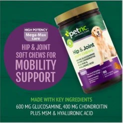 PetNC Natural Care Hip & Joint Mega Max Soft Chews Dog Supplement -Pet Wellness 138397 PT5. AC SS1800 V1617061017