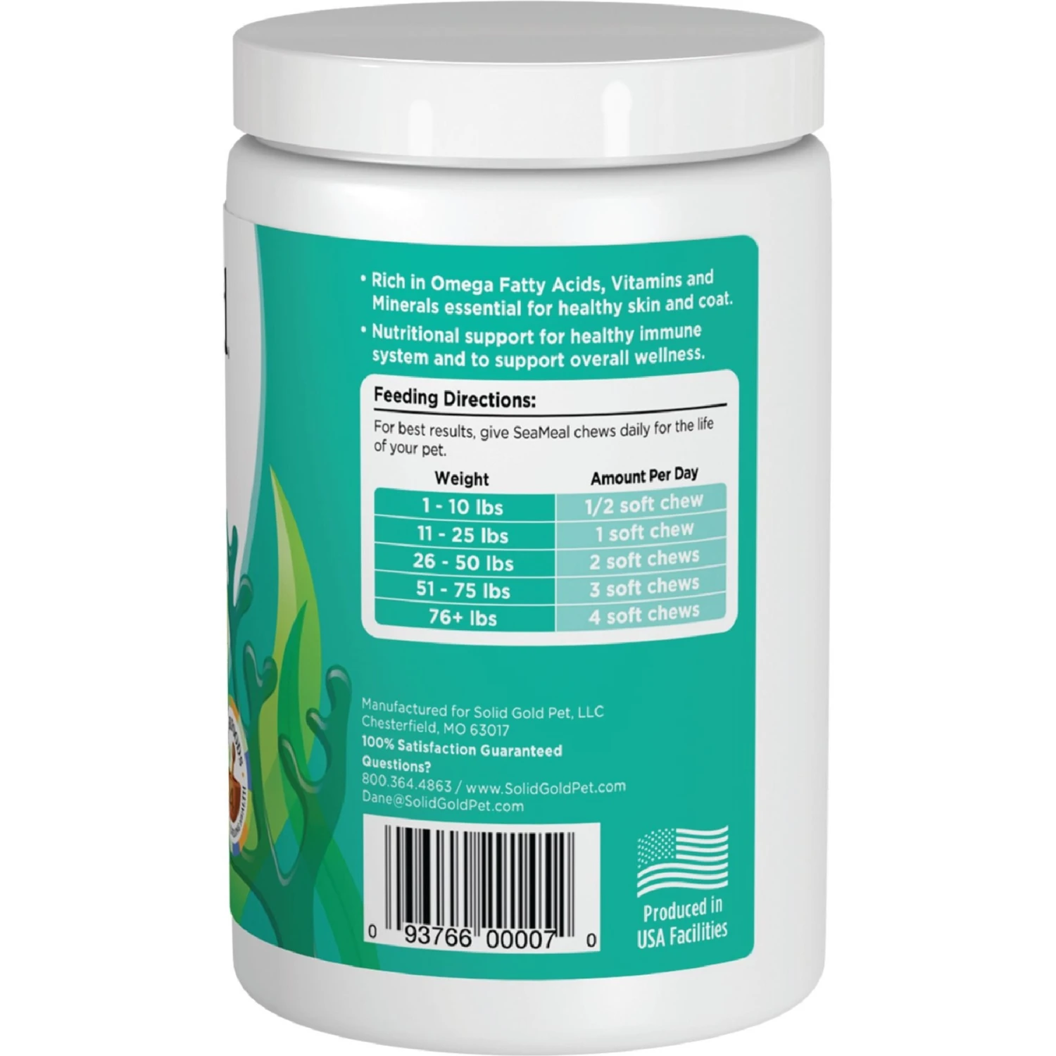 Solid Gold SeaMeal Skin & Coat, Digestive & Immune Health Soft Chews Grain-Free Supplement For Dogs 5 Solid Gold SeaMeal Skin & Coat, Digestive & Immune Health Soft Chews Grain-Free Supplement For Dogs - Image 5