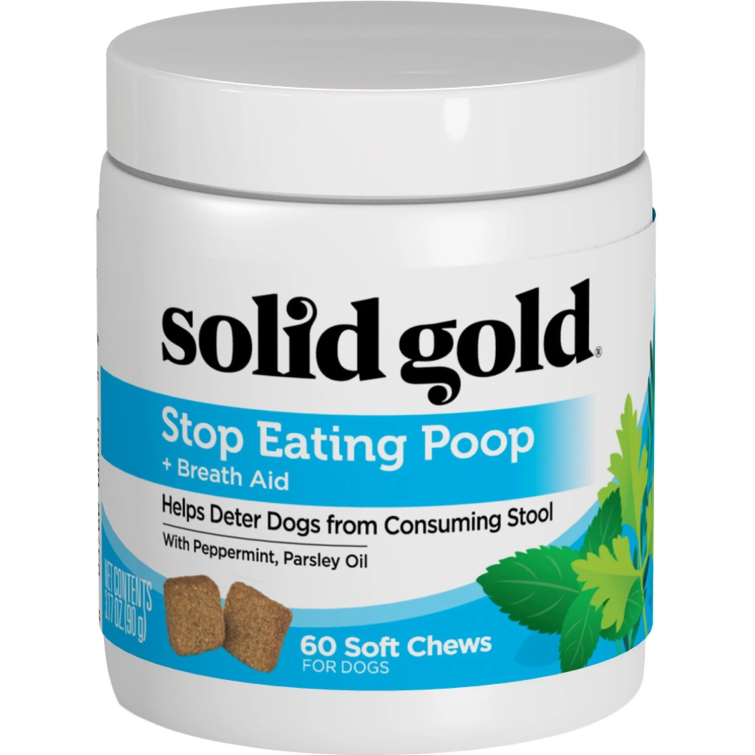 Solid Gold Stop Eating Poop + Breath Aid Soft Chews Grain-Free Supplements For Dogs 1 Solid Gold Stop Eating Poop + Breath Aid Soft Chews Grain-Free Supplements For Dogs