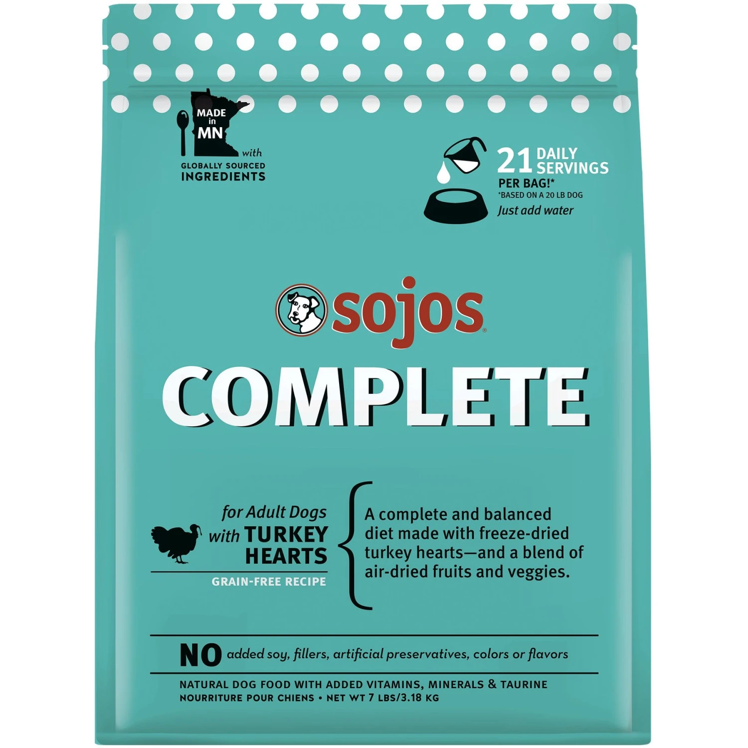 Sojos Complete Turkey Recipe Adult Grain-Free Freeze-Dried Raw Dog Food 1 Sojos Complete Turkey Recipe Adult Grain-Free Freeze-Dried Raw Dog Food