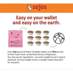 Sojos Complete Lamb Recipe Adult Grain-Free Freeze-Dried Dehydrated Dog Food -Pet Wellness 139205 PT3. AC SS1800 V1611088598