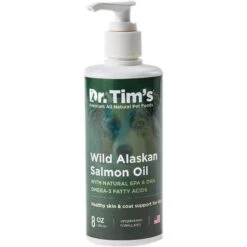 Dr. Tim's Wild Alaskan Salmon Oil Liquid Dog Supplement