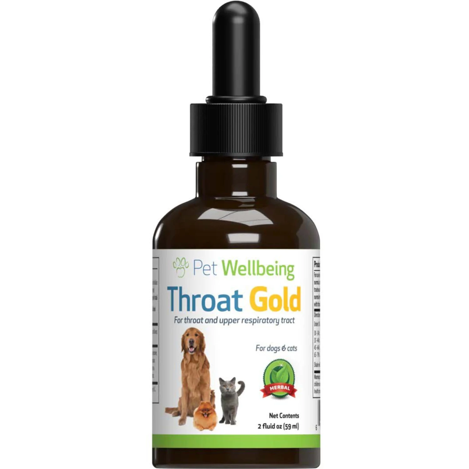 Pet Wellbeing Throat Gold Bacon Flavored Liquid Respiratory Supplement For Dogs & Cats 1 Pet Wellbeing Throat Gold Bacon Flavored Liquid Respiratory Supplement For Dogs & Cats